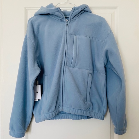 Aritzia TNA fleece polar zip hoodie jacket - Picture 6 of 9